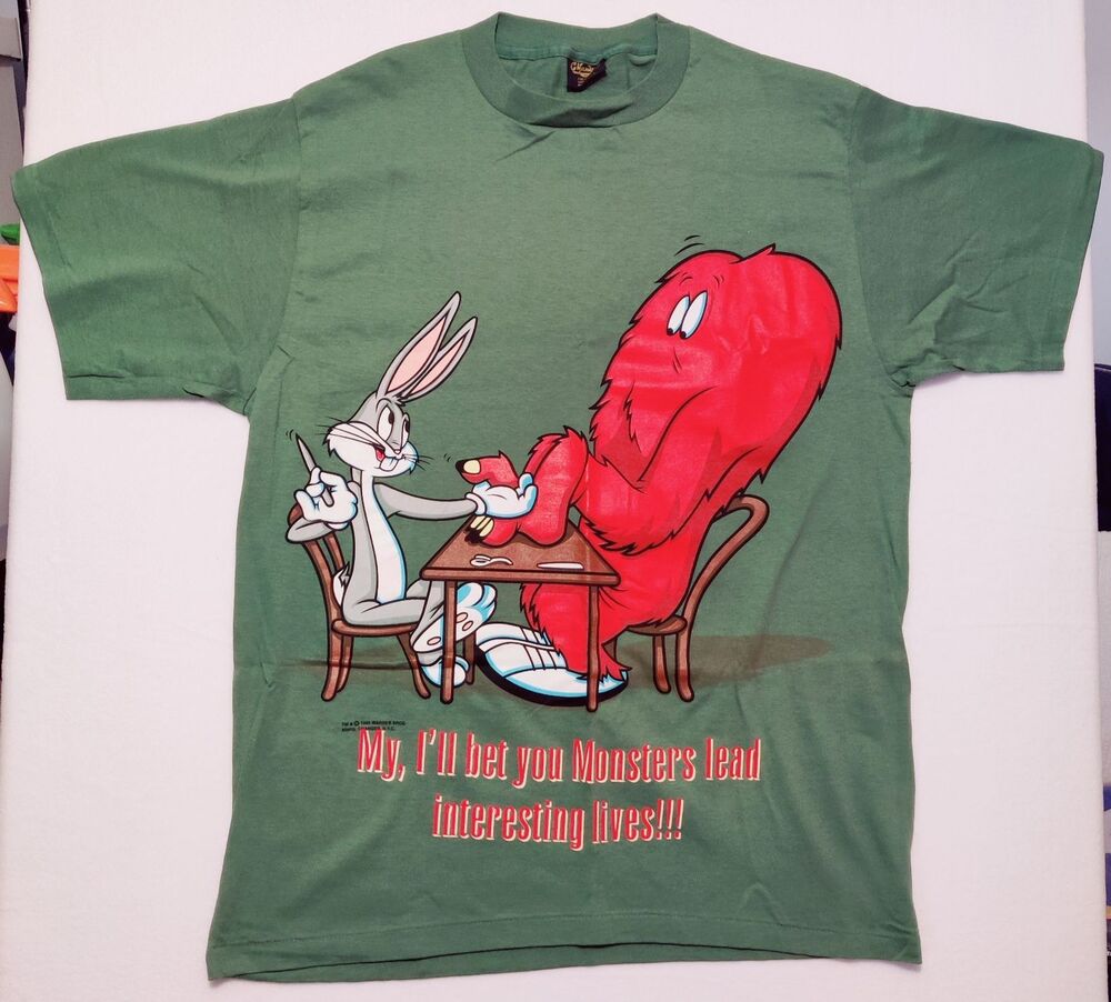 Vintage GOSSAMER AND BUGS BUNNY XL 1995 Shirt Warner Bros.